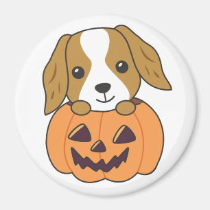 Cocker Spaniel Pumpkin Cute Dogs Happy Halloween M Magnet