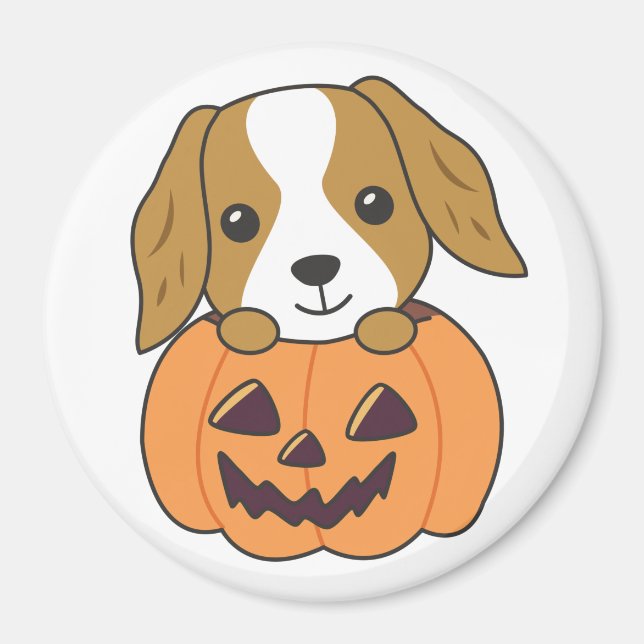 Cocker Spaniel Pumpkin Cute Dogs Happy Halloween M Magnet (Front)