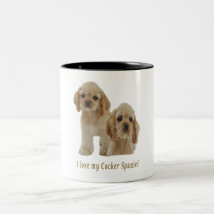 Cocker spaniel puppies Two-Tone coffee mug