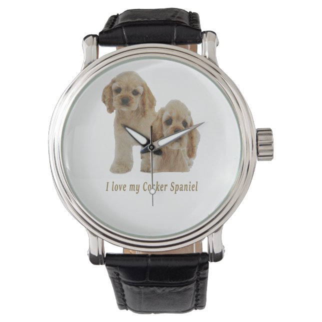 Cocker spaniel puppies watch (Front)
