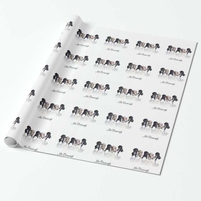 Cocker Spaniel Puppies Wrapping Paper (Unrolled)