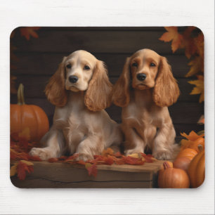 Cocker Spaniel Puppy Autumn Delight Pumpkin  Mouse Mat