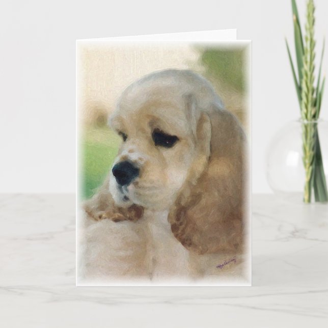 Cocker Spaniel Puppy card (Front)