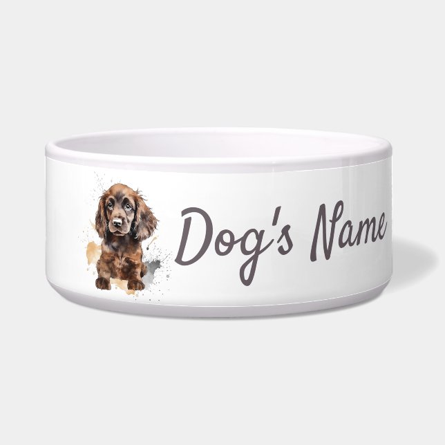 Cocker Spaniel puppy Ceramic Pet Bowl (Front)