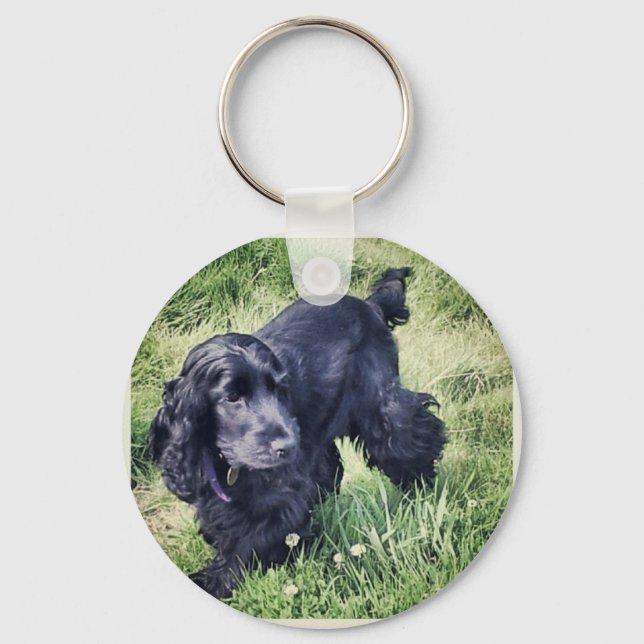 Cocker Spaniel Puppy Key Ring (Front)