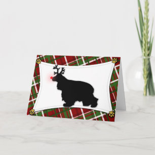 Cocker Spaniel Reindeer Christmas Card