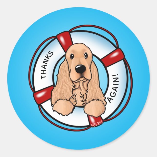 Cocker Spaniel Rescue Stickers (Front)