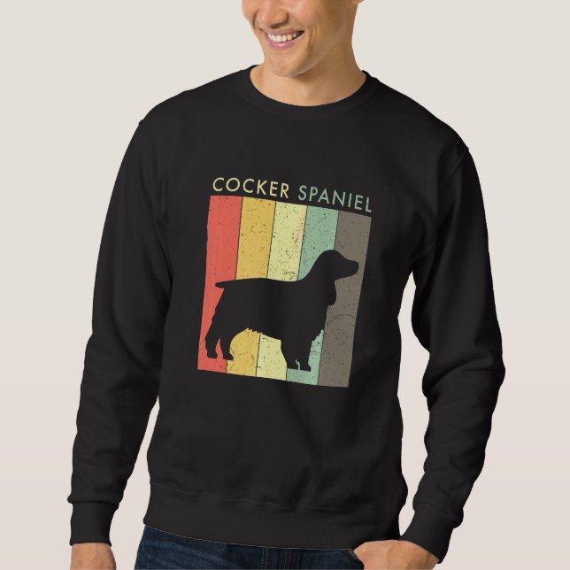 Cocker Spaniel Retro Vintage Style Sweatshirt (Front)