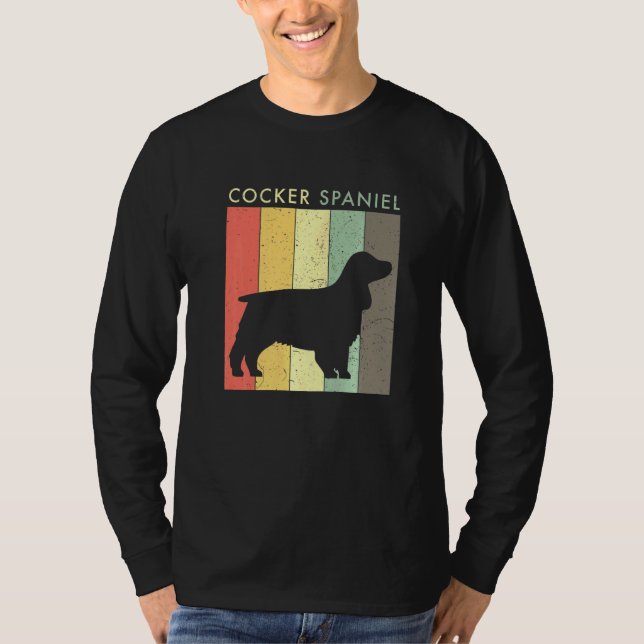 Cocker Spaniel Retro Vintage Style T-Shirt (Front)