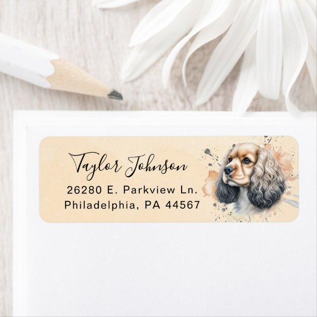 Cocker Spaniel Return Address Label (Insitu)