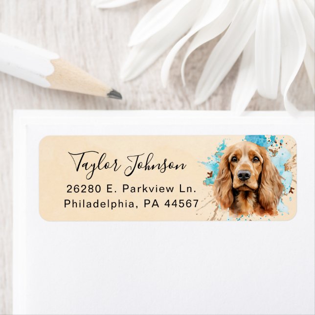 Cocker Spaniel Return Address Label (Insitu)
