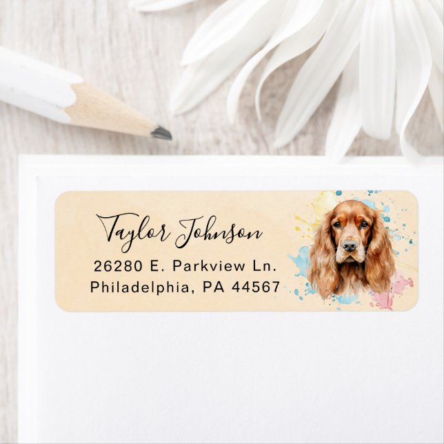 Cocker Spaniel Return Address Label (Insitu)