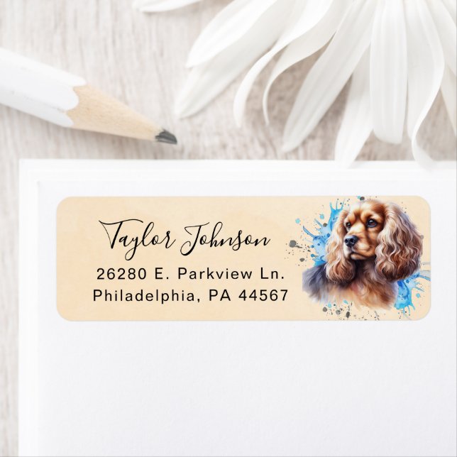 Cocker Spaniel Return Address Label (Insitu)