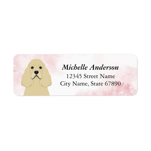 Cocker Spaniel Return Address Labels (Front)