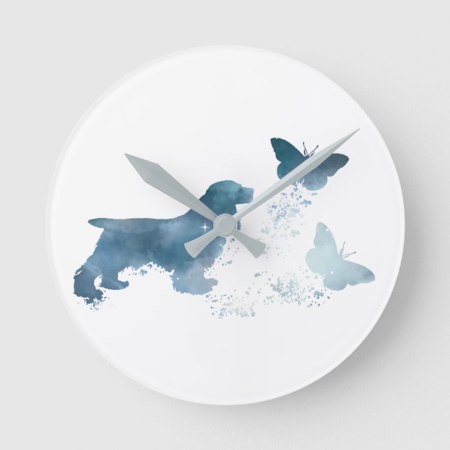Cocker spaniel round clock (Front)