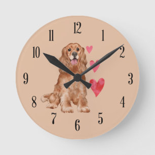 Cocker Spaniel Round Wall Clock