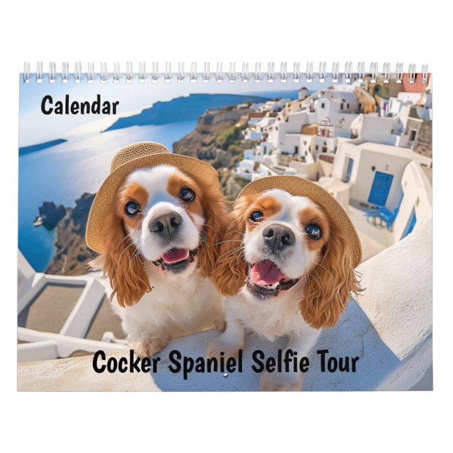 Cocker Spaniel Selfie Tour - Travel Calendar (Cover)