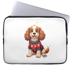 Cocker Spaniel Snowflake Glow dog Laptop Sleeve