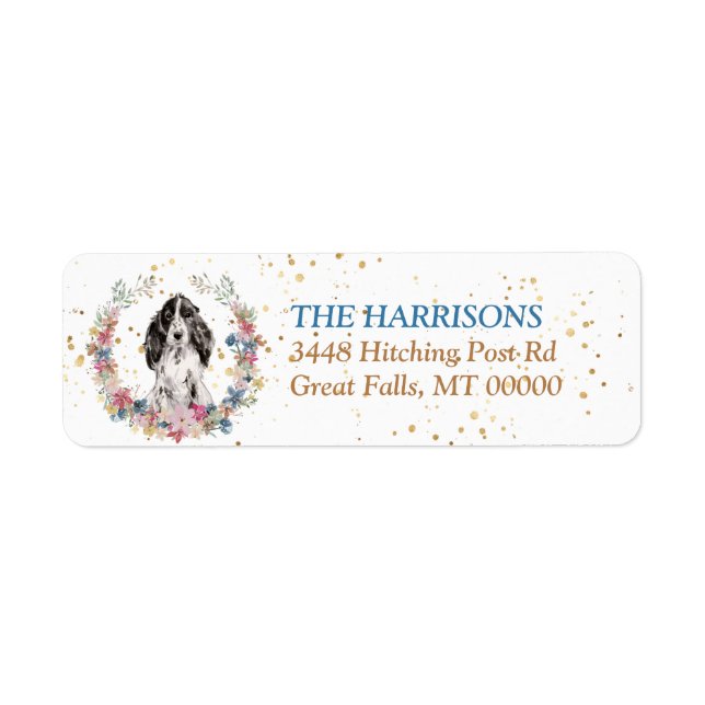 Cocker Spaniel Spring Flowers Wreath (Front)
