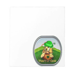 Cocker Spaniel St Patricks Day Notepad