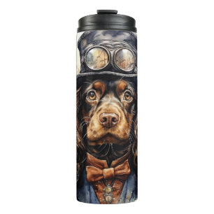 Cocker Spaniel Steampunk Dog Thermal Tumbler