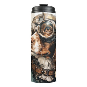 Cocker Spaniel Steampunk Dog Thermal Tumbler