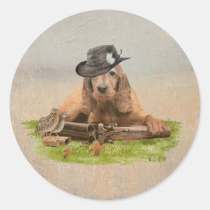 Cocker Spaniel Tapestry Poster Acrylic Print Tript Classic Round Sticker