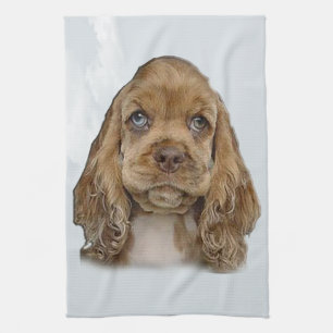 Cocker spaniel tea towel