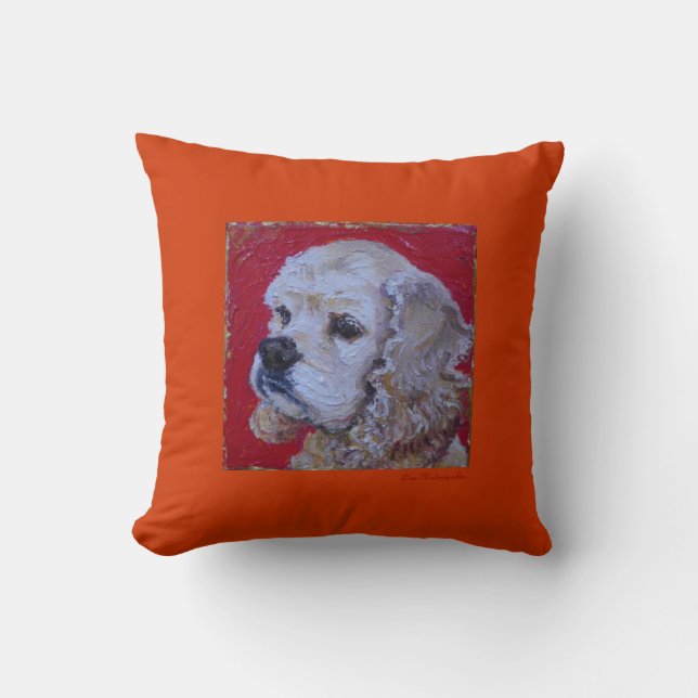 Cocker Spaniel Throw Pillow (Front)