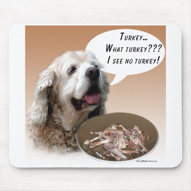 Cocker Spaniel Turkey Mouse Mat (Front)