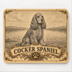 Cocker Spaniel, Vintage Heritage Dog Mouse Mat