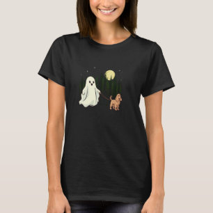 Cocker Spaniel Walking Ghost Halloween Funny Kids  T-Shirt