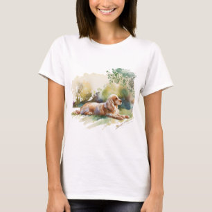 Cocker Spaniel Watercolor Art T-Shirt