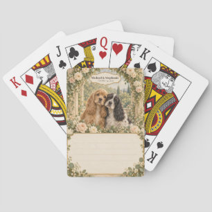 Cocker Spaniel Wedding Guest Book Signing Deck Playing Cards
