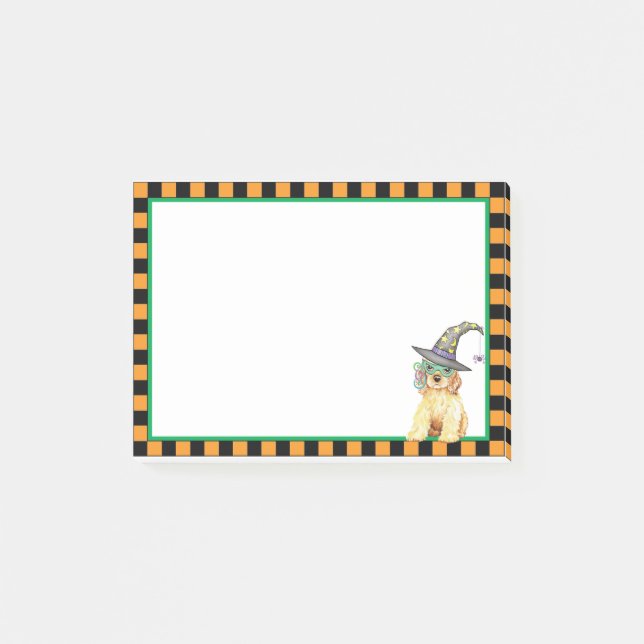 Cocker Spaniel Witch Post-it Notes (Front)