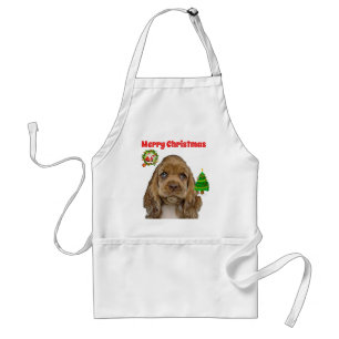 Cocker spaniels Christmas Apron
