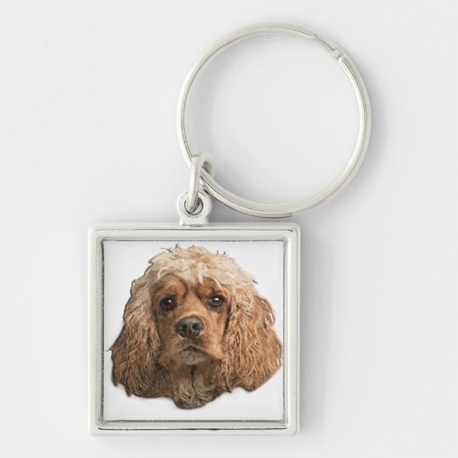 cocker Spaniels Key Ring (Front)