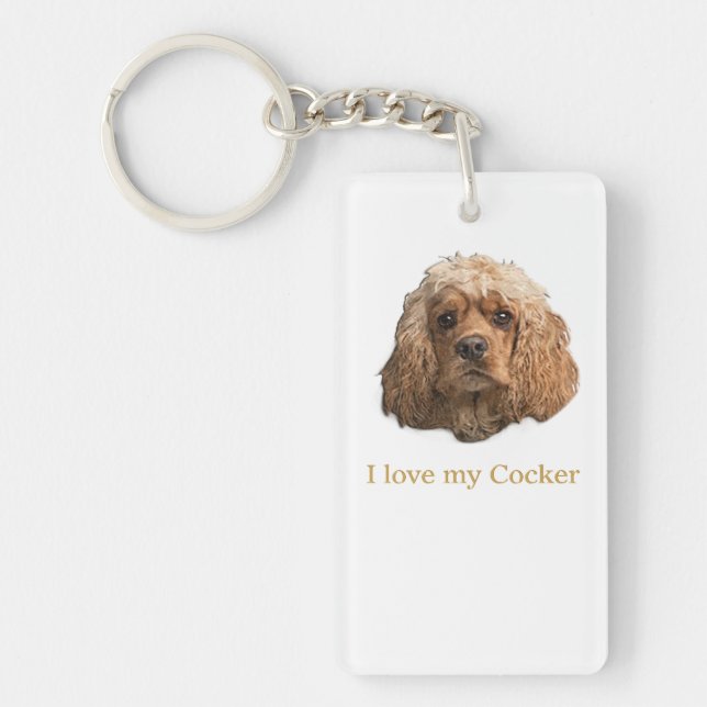 cocker spaniels key ring (Front)