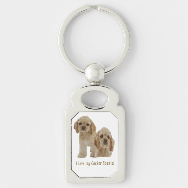cocker spaniels key ring (Front)