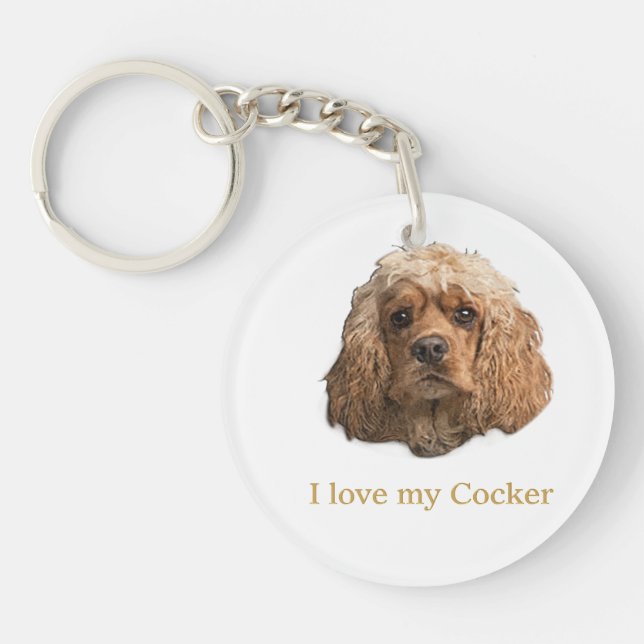 cocker Spaniels Key Ring (Front)