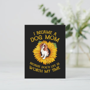 Cocker Sunflower Dog's Life Is Worth My Time Dogs  Postcard