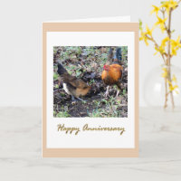 Cockerel and  hen Anniversary Card
