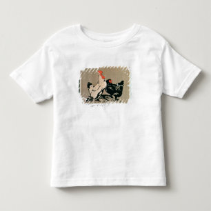 Cockerel and Hen (colour litho) Toddler T-Shirt