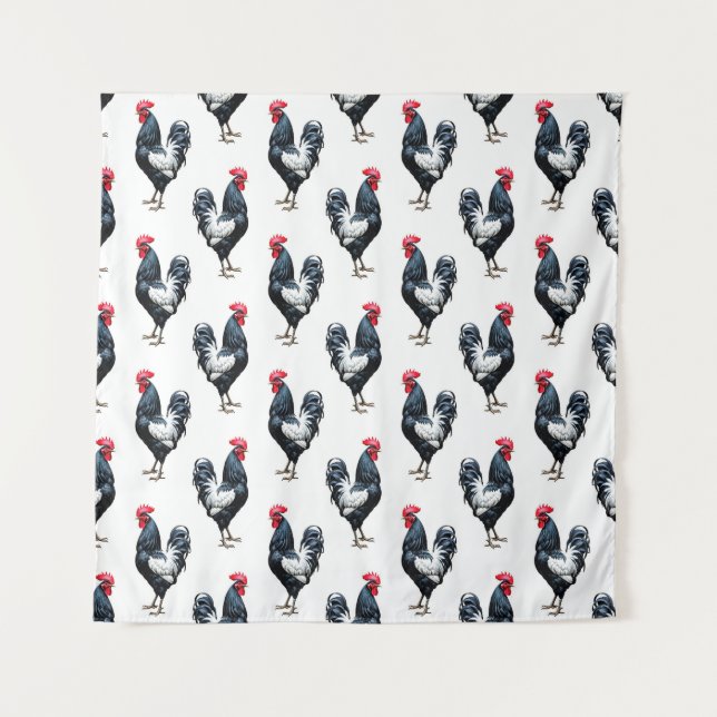 Cockerel Chicken Pattern Design  Tapestry (Front)