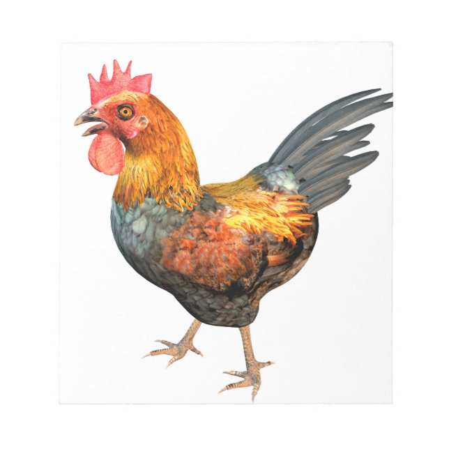 Cockerel Rooster Notepad (Front)