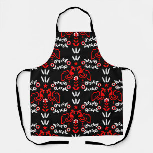 Cockerel Scandinavian Folk Art Apron