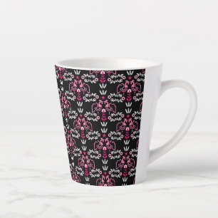 Cockerel Scandinavian Folk Art   Latte Mug