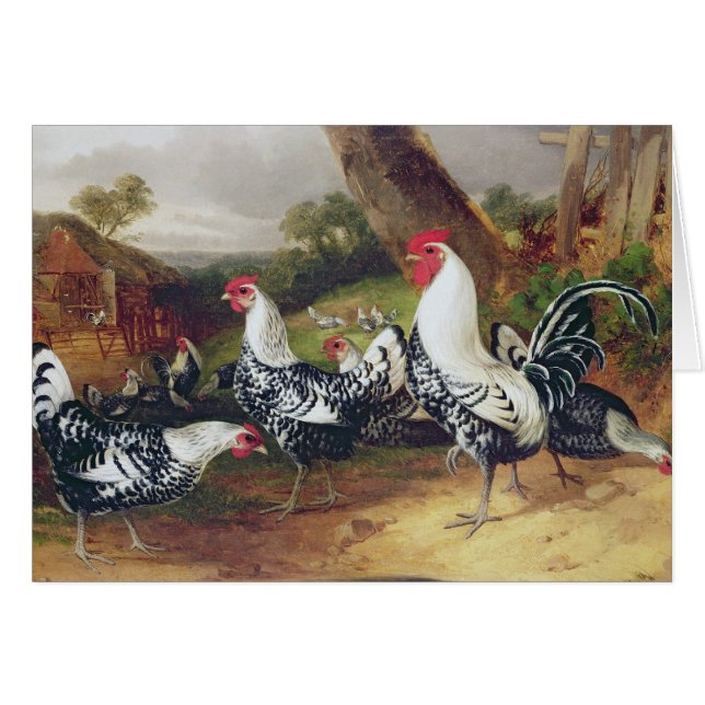 Cockerels in a Landscape (Front Horizontal)