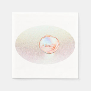 cockle shell invert outline seashell design napkin