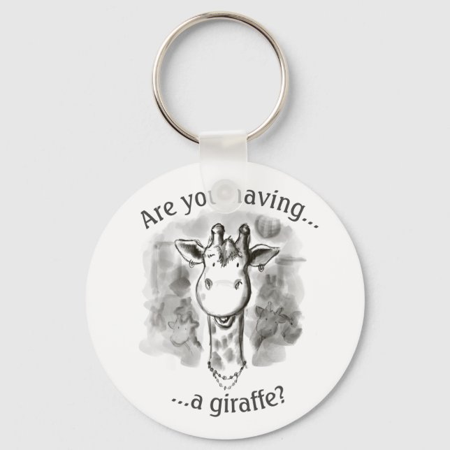 Cockney Rhyming Slang Giraffe Key Ring (Front)